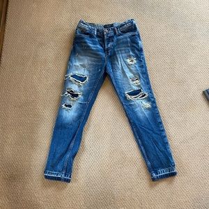 Distressed Maison Boyfriend Jeans - Worn Once.